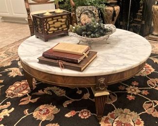 Marble top coffee table