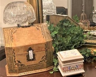 Leather stationary/ letter box