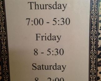 We open at 8 AM on Friday and Saturday.