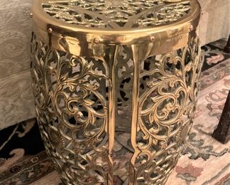 Gold toned garden stool