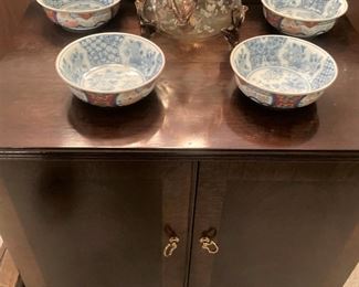 Small cabinet; more Asian style bowls