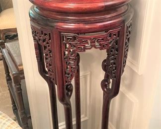 Finally carved plant stand