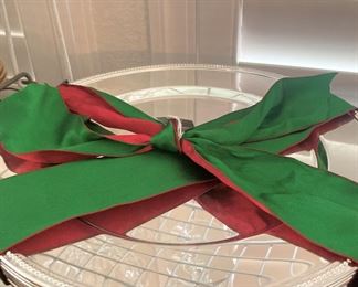 Silver toned chargers