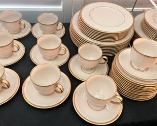 Lenox "Tuxedo" china (Eight 5-pc. place settings plus extra pieces)