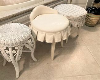 3 vanity stools