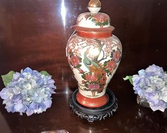 Asian ginger jar with stand