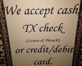 There is a charge for card usage.