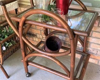 Bamboo tea cart