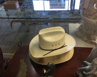 Vintage straw cowboy hat 