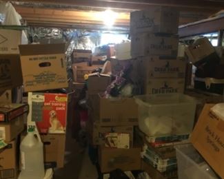 Hoarder boxes, line up and ready to load! All of them are coming to the warehouse 