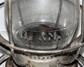 ETCHED GLOBE “B. & M. RR” 