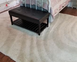 Beautiful rug and twin bed
