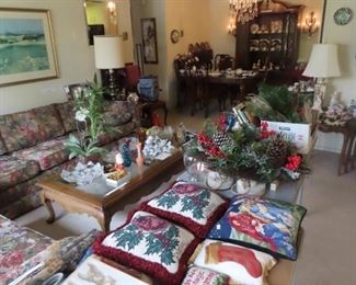 Living and dining room areas.