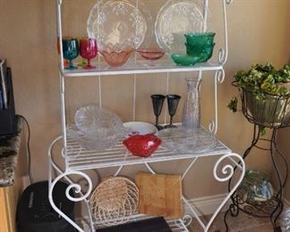 Wrought iron bakers rack