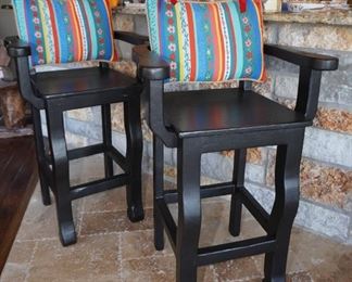 Wooden barstools