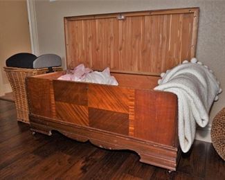 Vintage cedar trunk