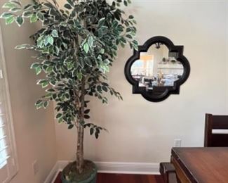 Potted tree, nice mirror