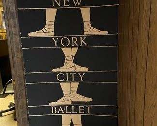 Rare find.  HUGE Edward Gory NYC Ballet poster. Some damage, but truly a special piece to own. $175