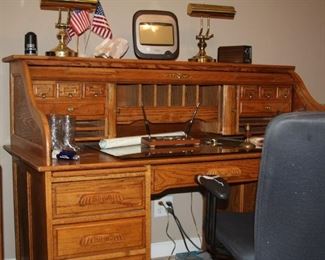 Modern Oak Rolltop Desk