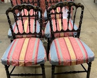 Chairs w/Striped Cushions 