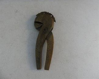 Vintage 1960s Hand Carved Nut Cracker in Scandinavian Chip Wood Carving