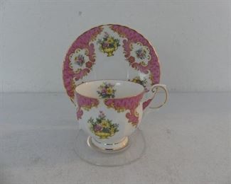 Vintage Rosina Fine Bone China England Footed Cup & Saucer Set