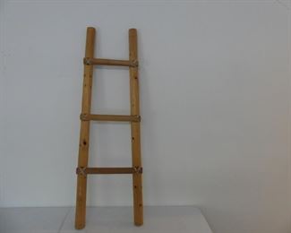 Vintage Hand Made Lashed Wood Ladder