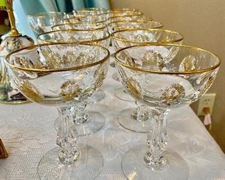 Tiffin “Palais Versailles” qty 13 Cocktail / Coupes (selling as set of 6, set of 7)