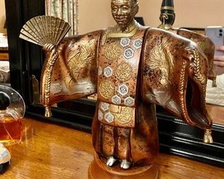 Mixed metal Asian statue