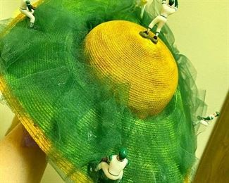 Baseball themed hat view #1