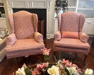 Vintage Wingback Armchairs