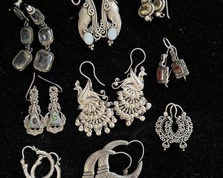 Earrings - some sterling silver