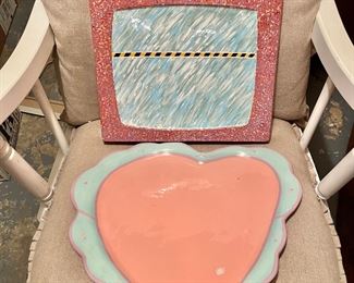 Colorful trays and platters 
