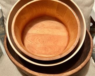 Wood salad bowls most signed 