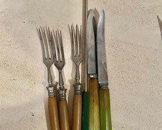 Bakelite handles flatware 