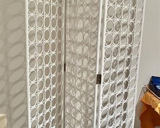 White wood room divider or screen