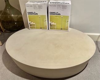 Lighting fixtures , round low table 