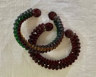 Beaded crystal bangles 