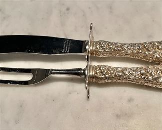 Steiff sterling silver carving set 