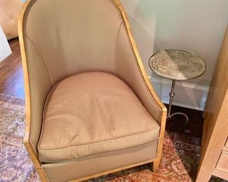Niermann Weeks gilded, down filled accent chair