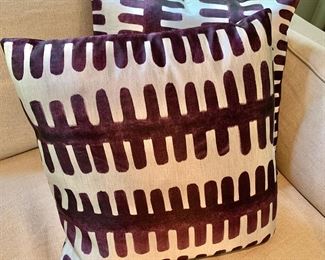 Down filled accent pillows