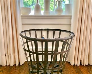 Antique metal basket
