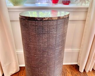 Wire and marble accent table
