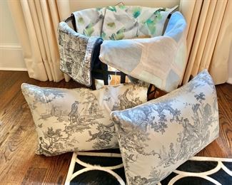 Down toile pillows! and pillow covers