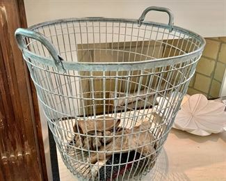Antique wire basket