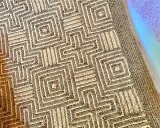 Structures Collection hand made carpet 100% semi-worsted wool, "Ruby" needlepoint; 14' x 14'6"