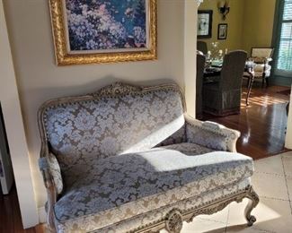upholstered settee