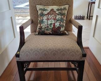 side chair, decorative pillow