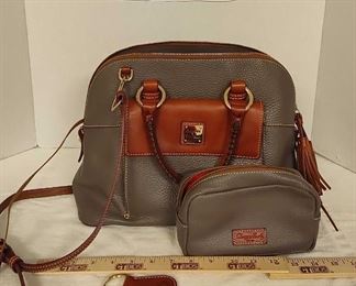 001 Dooney and Bourke Bag with Key Chain and Beauty Bag