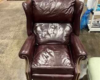 Leather arm chair.